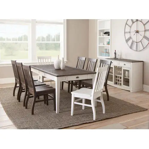 Dark Oak Side Chair Authentic Farmhouse Style