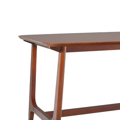 Mid-Century Modern Dining Table With Trestle Base, Walnut Veneer