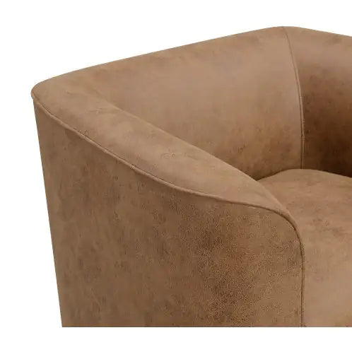 Wallace Bay Brella Brown Swivel Accent Chair