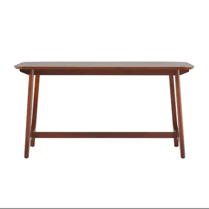 Mid-Century Modern Dining Table With Trestle Base, Walnut Veneer