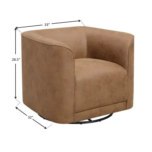 Wallace Bay Brella Brown Swivel Accent Chair