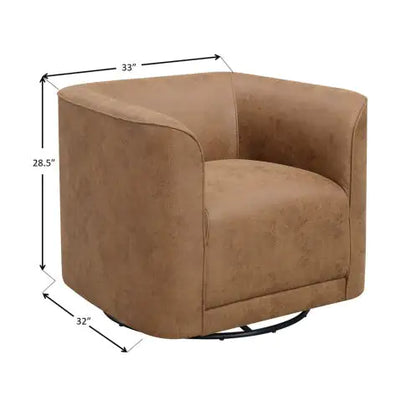 Wallace Bay Brella Brown Swivel Accent Chair