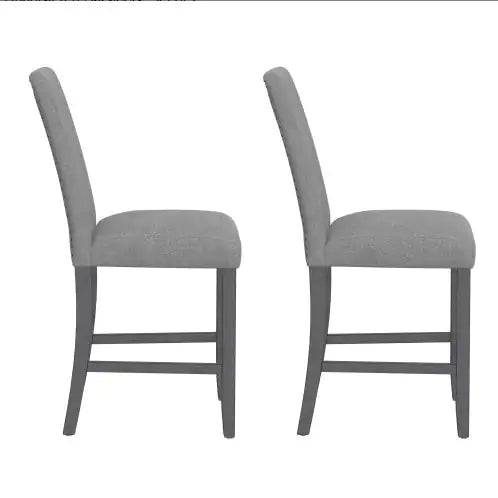 Wallace Bay Zeph Gray Upholstered Barstools, Set Of 2