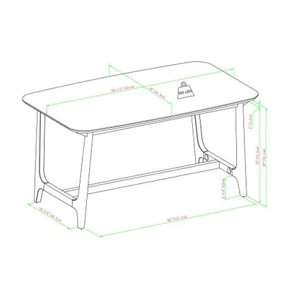 Mid-Century Modern Dining Table With Trestle Base, Walnut Veneer